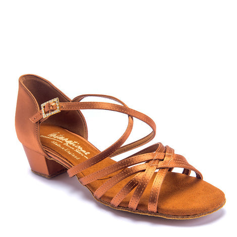 International Dance Shoes IDS Flavia Satin Latin Shoe with Cuban Heel in Stock in Wide and Medium Available in Multiple Color Choices FLAVIA in Stock
