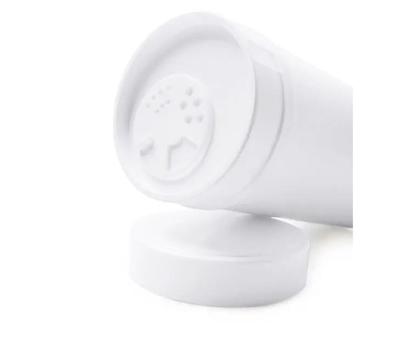 Bottom view of Supadance anti-slip powder container, featuring a perforated dispenser for controlled application. Perfect for improving grip on dance surfaces.