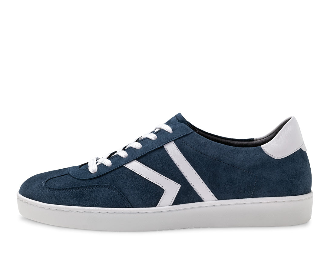 Werner Kern Men's Dance Sneaker Salerno Denim Blue Suede/White Leather / UK 13 (US 14.5)