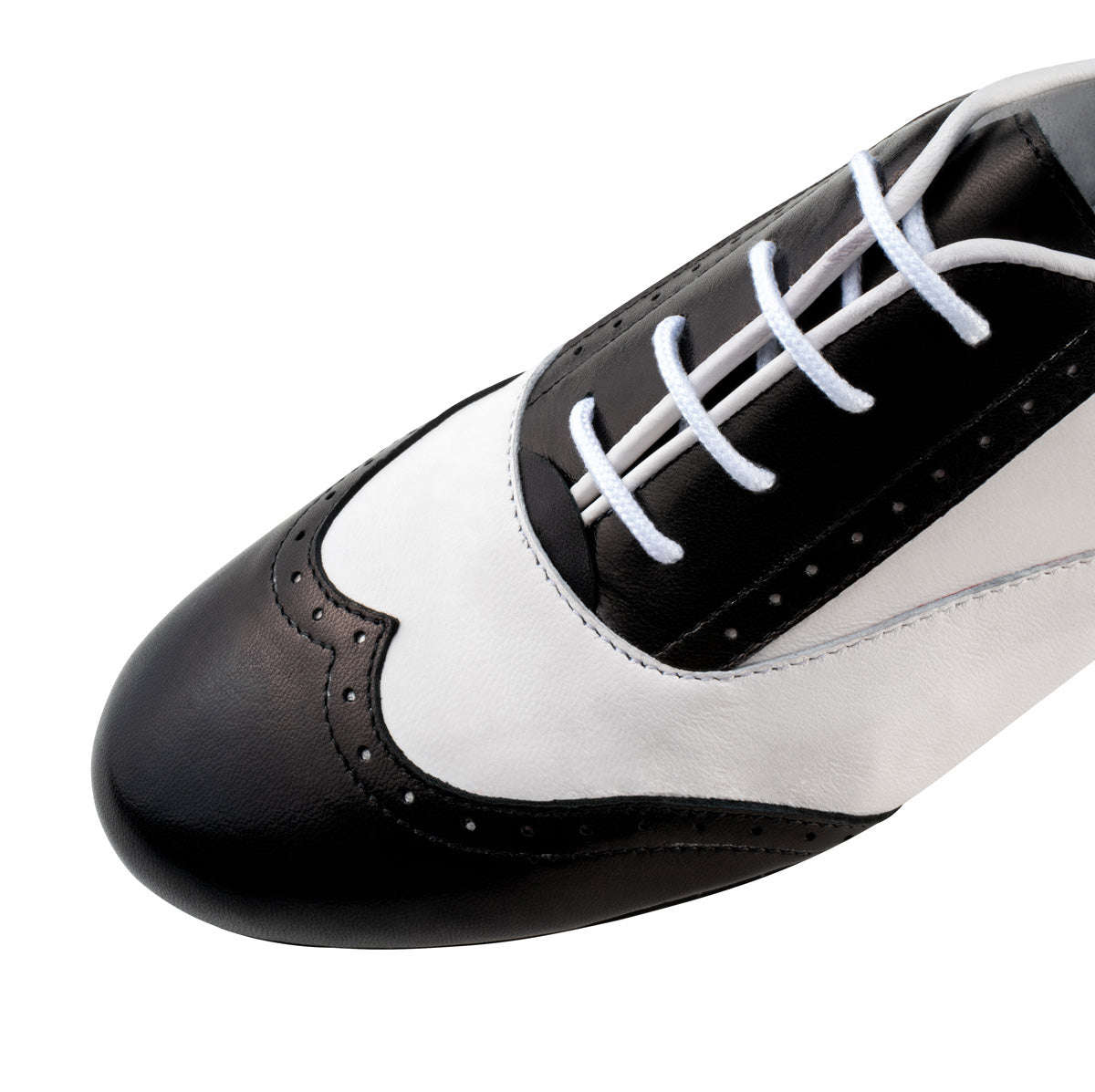 Taylor Women's Black and White Nappa Leather Dance Shoe for West Coast Swing