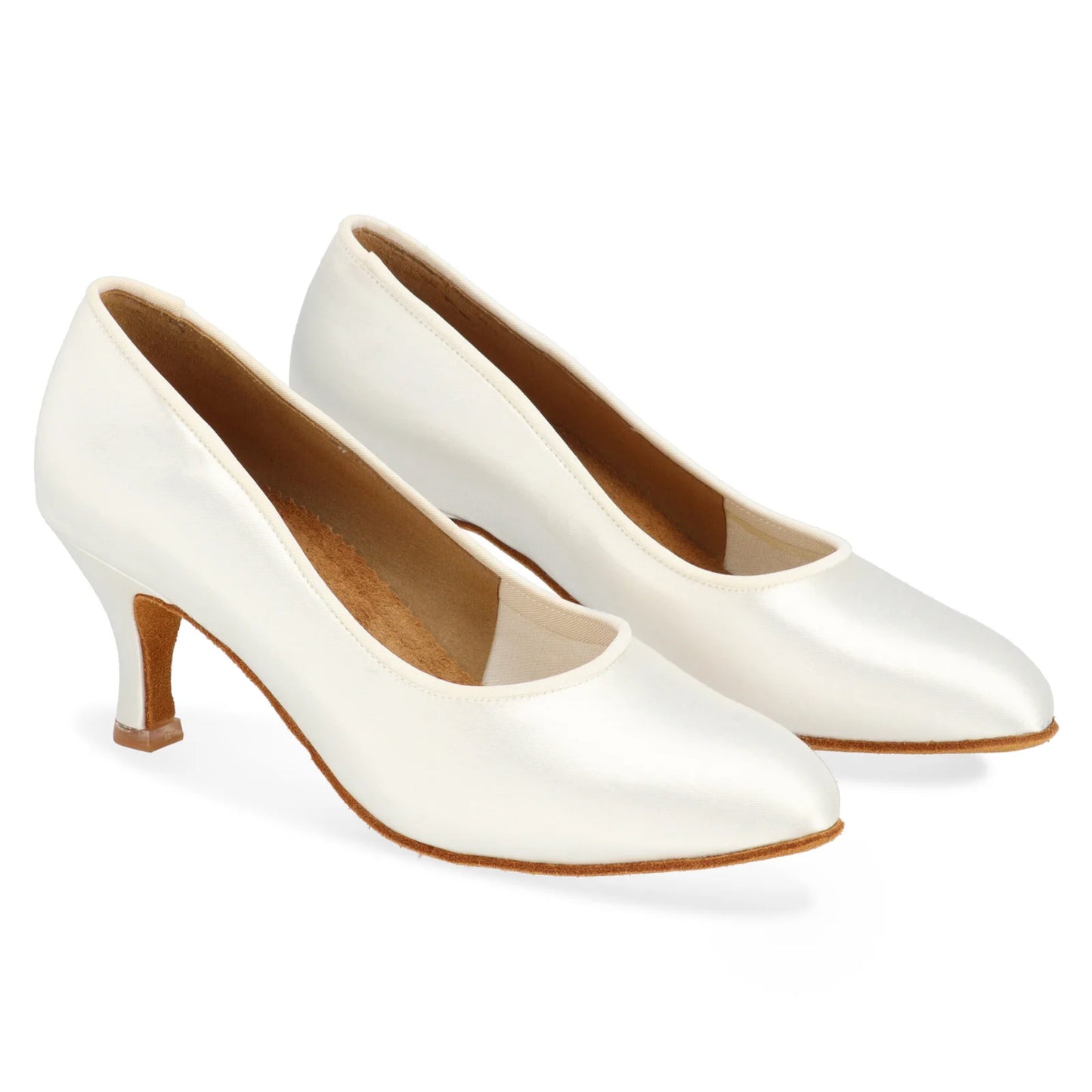 BD Dance 104_SALE Ladies Ballroom Dance Shoe in White Satin