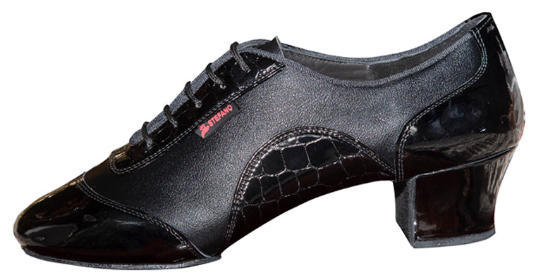 Leather crocodile patent latin mens shoes