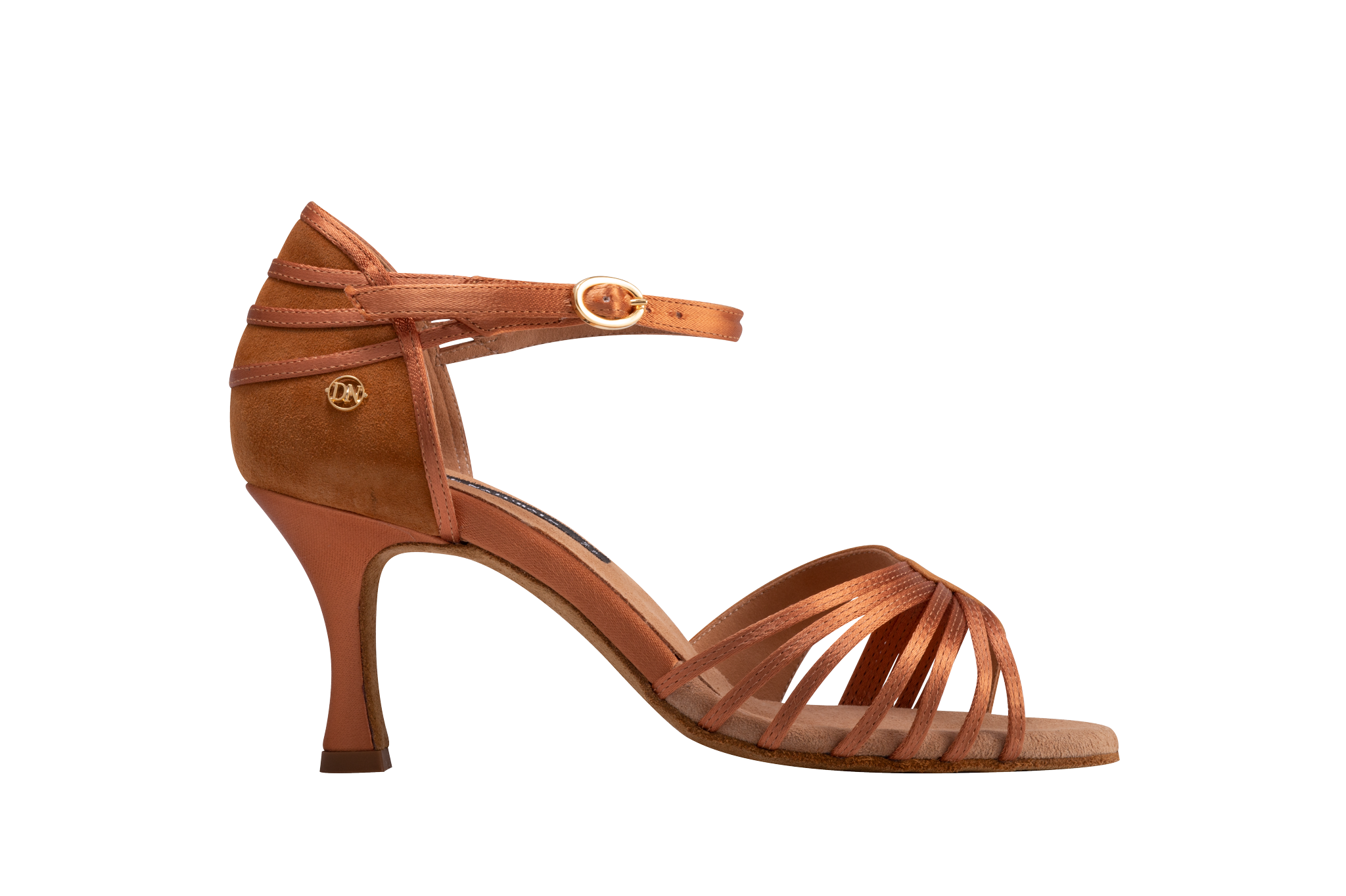 Dance Naturals 203 Repubblica Brown Satin/Brown Suede Latin Shoe with