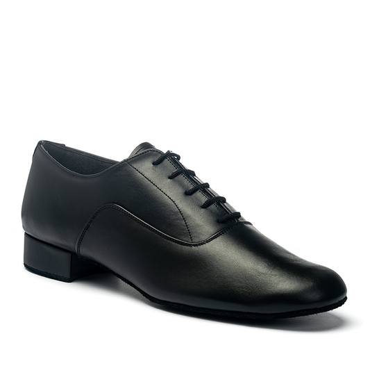 International Dance Shoes IDS Ballroom Men's Black Calf Dance Shoe with Full-Sole Design OXFORD