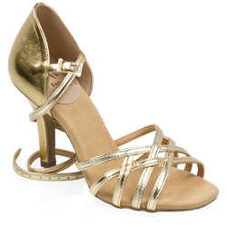 Kalahari extra gold reflective ladies dance shoes