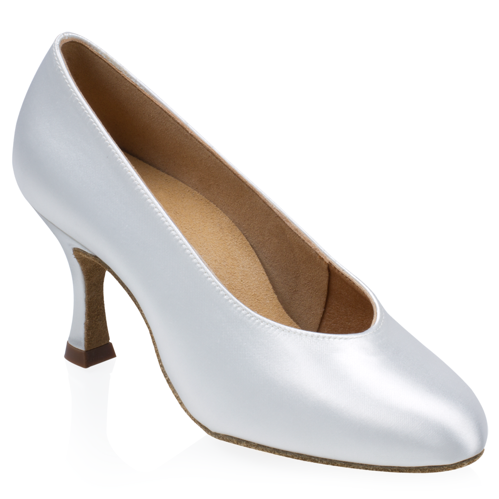 strapless standard ballroom shoe with flared heel