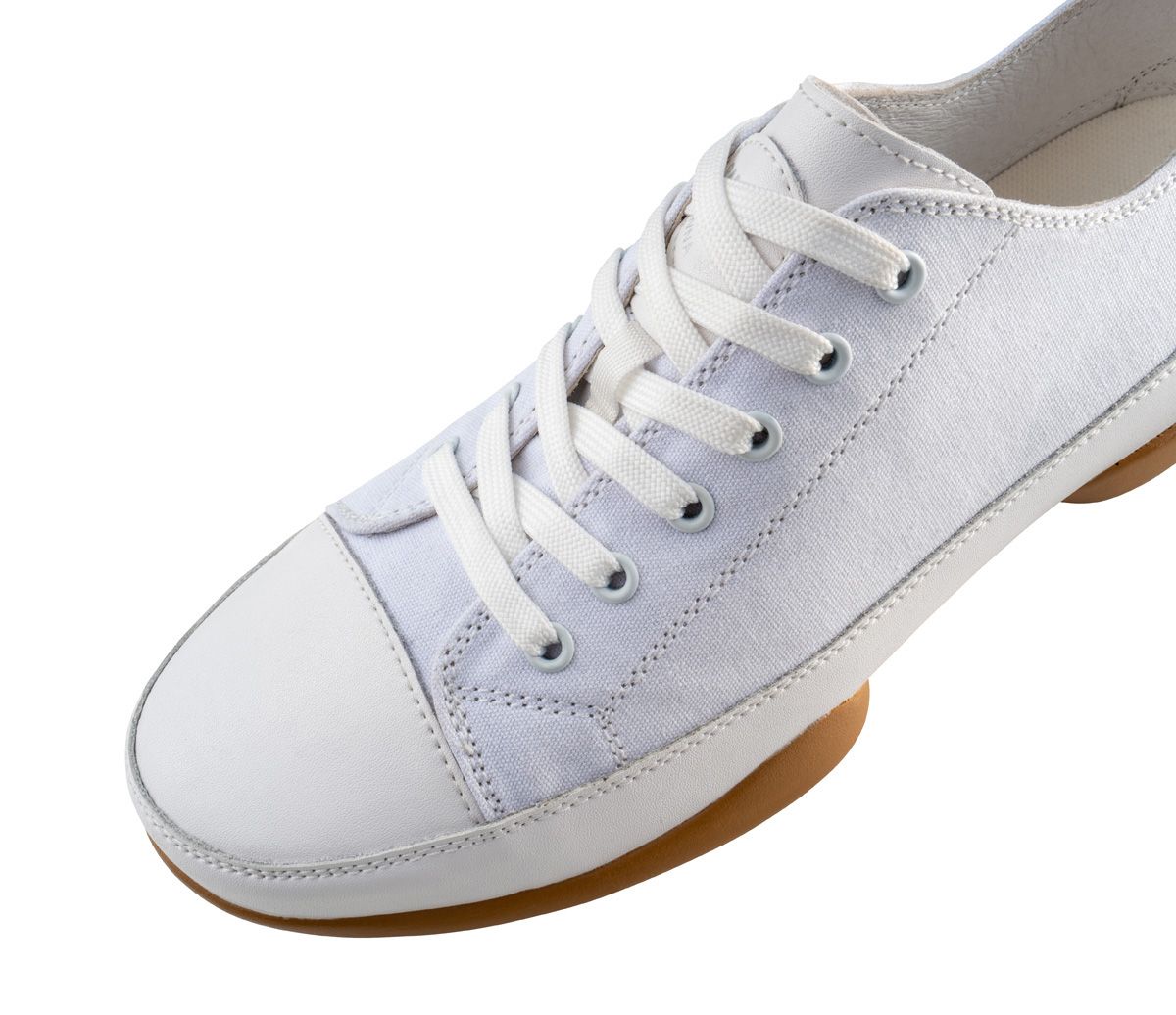 Women's dance shoes for tango white canvas