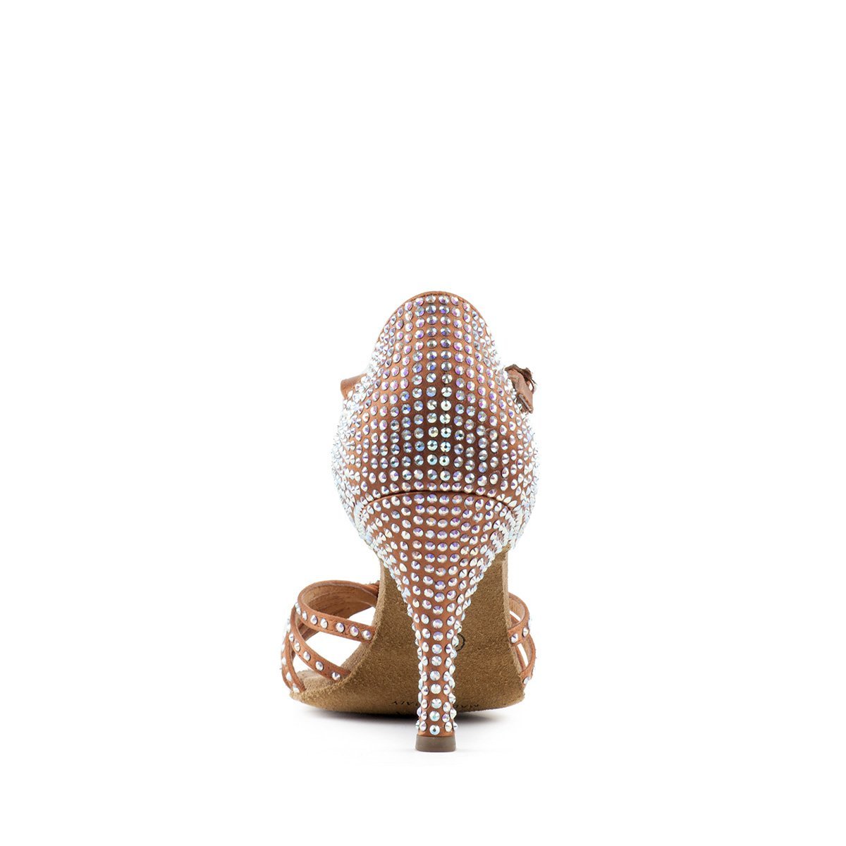 Ladies' Latin dance shoe with rhinestones and stiletto heel