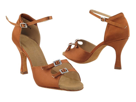 Very Fine Ladies Latin Dance Shoe with Front Buckles in Multiple Colors 1620 In Stock