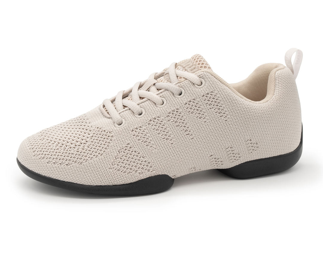 Werner Kern 135 Beige/Black Knit Practice Dance Sneakers