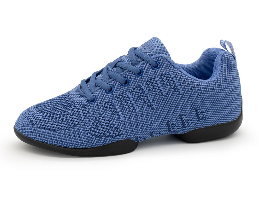 Werner Kern 135 Light Blue/Black Knit Practice Dance Sneakers