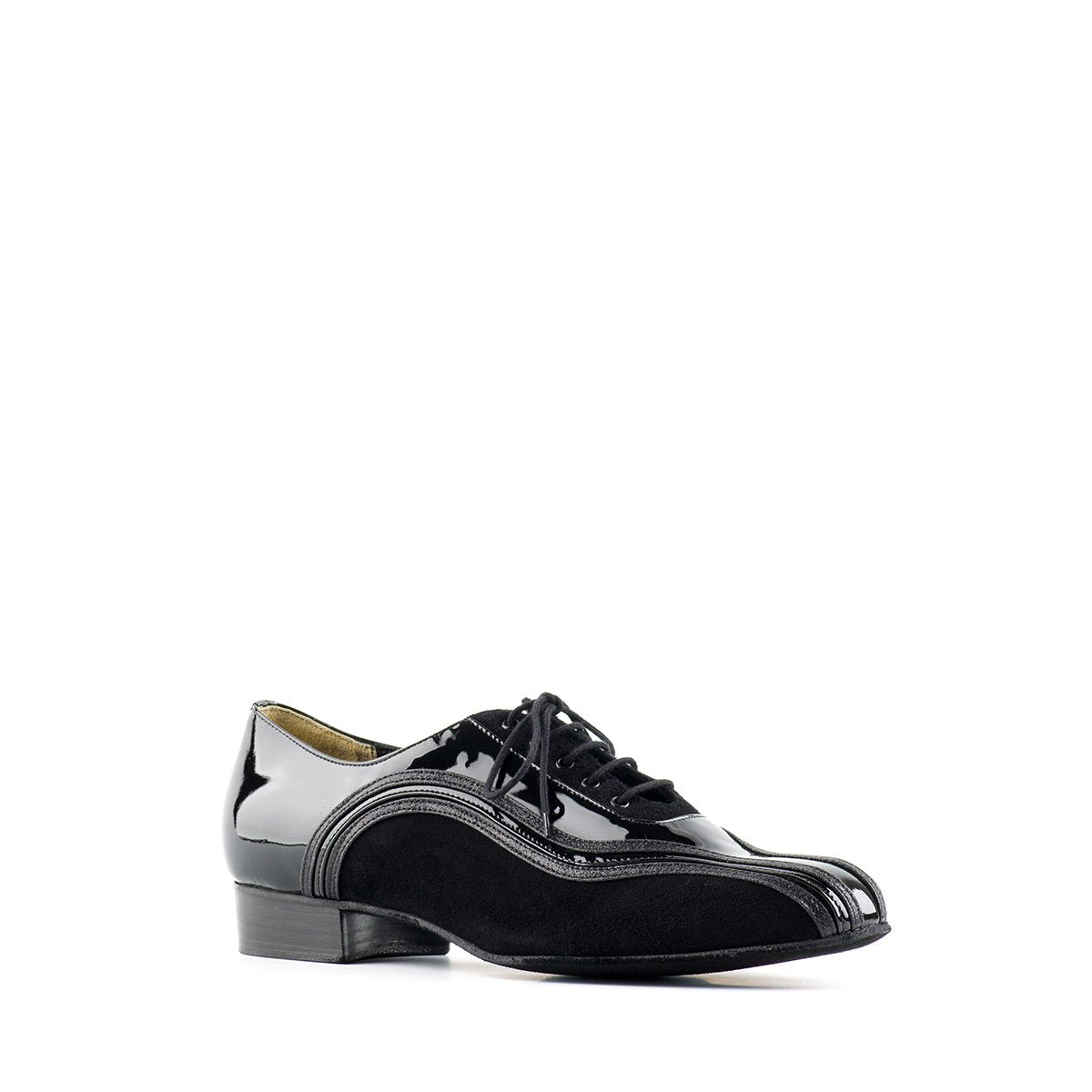Men's ballroom dance shoe in black patent