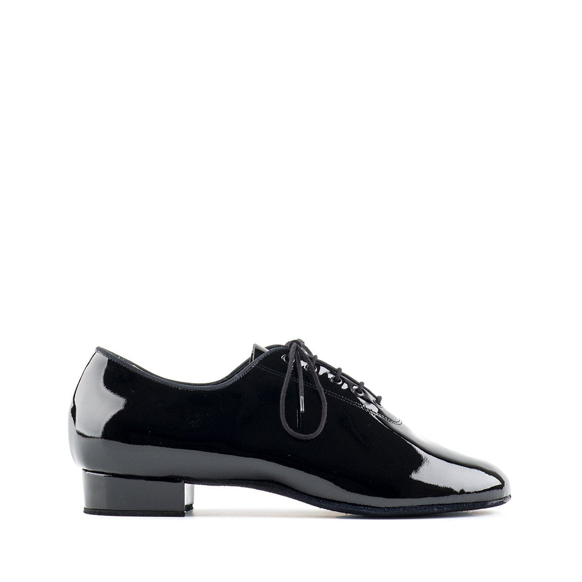 Men's black patent ballroom dance shoe