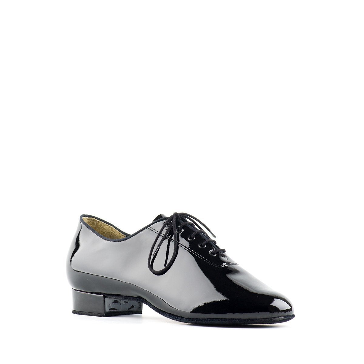 Shiny patent ballroom dance shoe for men