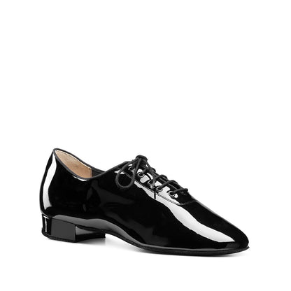 Black patent ballroom dance shoe for men