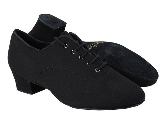 Very Fine 2301 Men's Latin Shoes in Black Spandex with Extra Cushioned Footbed and Insole