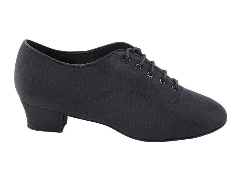 Very Fine 2301 Men's Latin Shoes in Black Spandex with Extra Cushioned Footbed and Insole