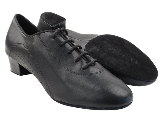 Very Fine Men's Latin Shoes in Black Leather or White Leather or Black Spandex with Split Sole 2303