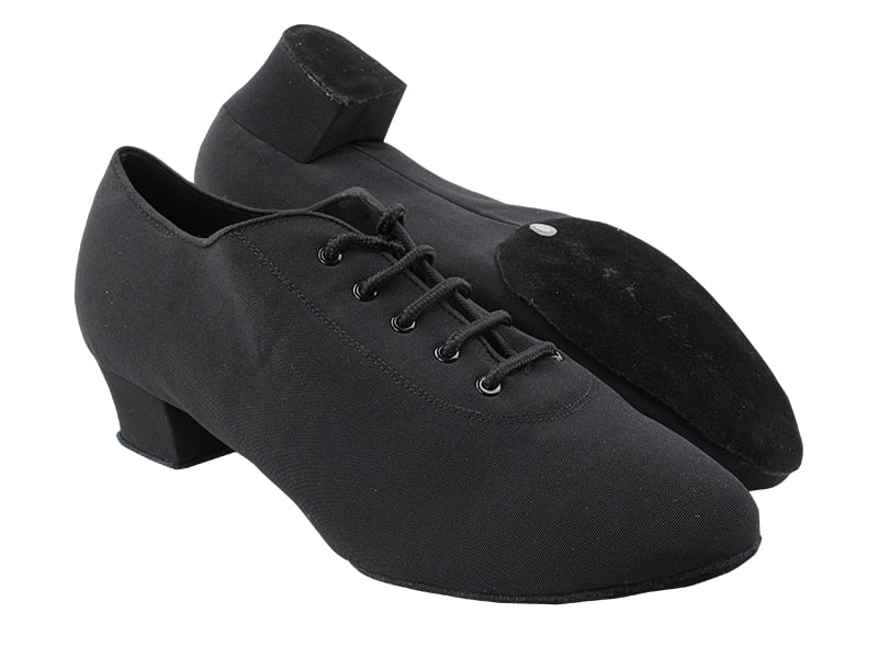 Very Fine Men's Latin Shoes in Black Leather or White Leather or Black Spandex with Split Sole 2303