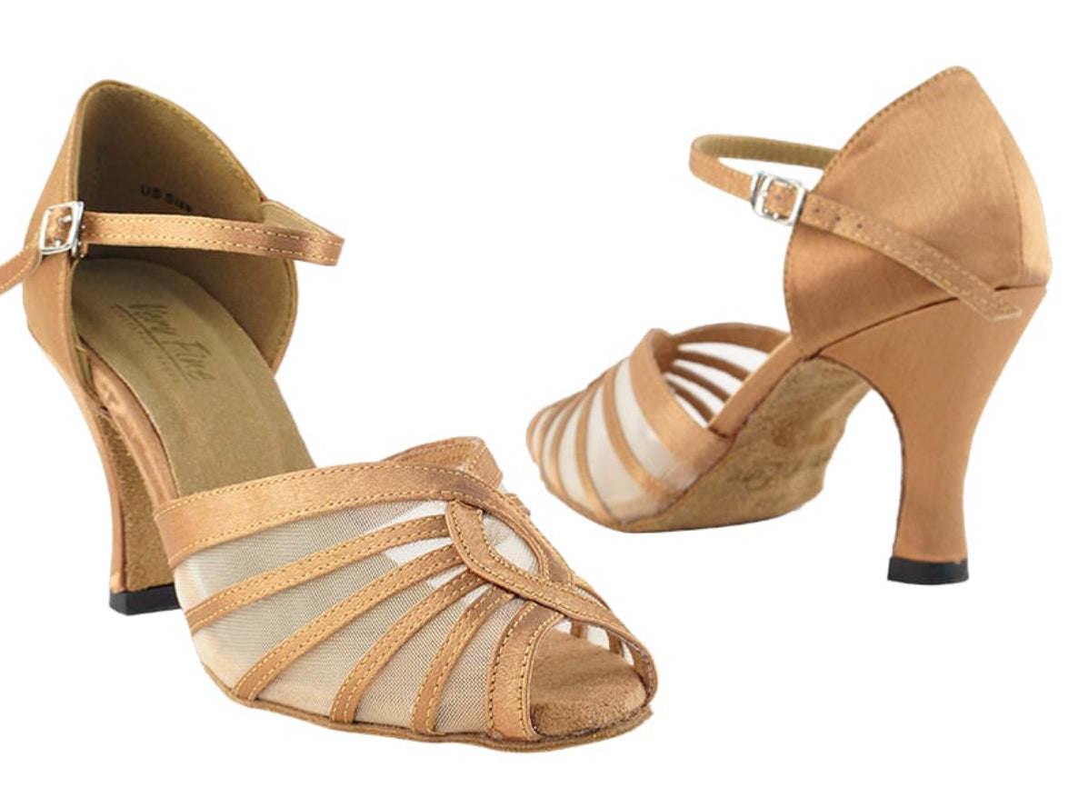 Very Fine Ladies Latin Dance Shoes T Bar with Mesh 2719 In Stock