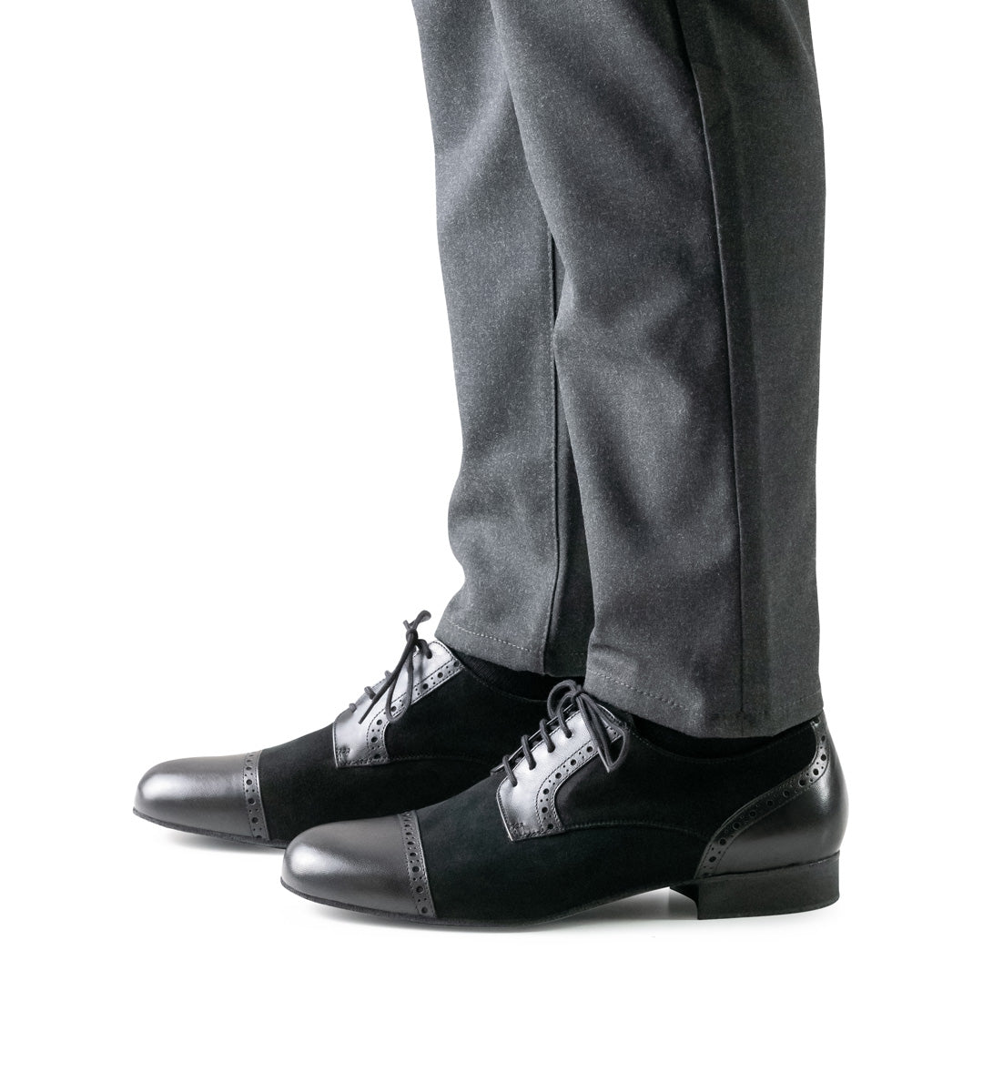 Werner Kern Bergamo Men's Black Nappa Leather and Black Nubuck Ballroom Dance Shoe