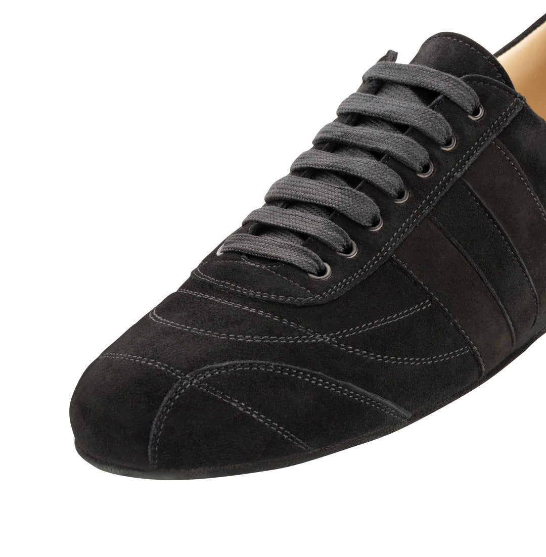 Werner Kern Cortino Men's Black Suede Leather Practice and Social Dance Sneaker Shoe