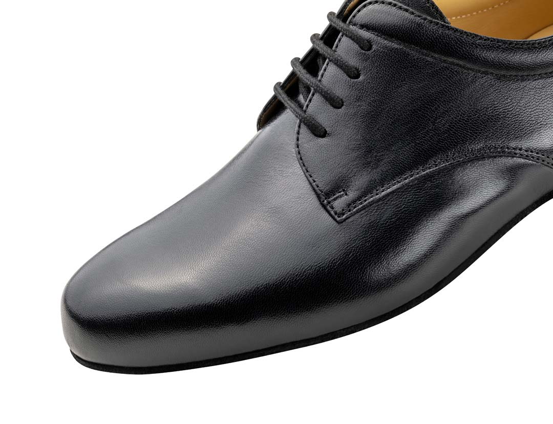 Catania Men's 4-Hole Lacing Black Nappa Leather Ballroom Dance Shoe