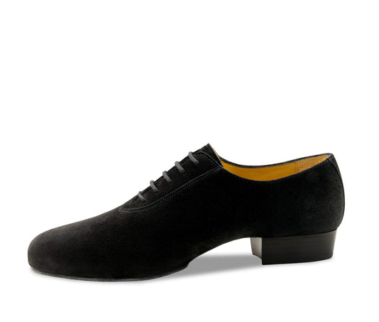 Werner Kern Pistoia Men's Black Suede Ballroom Dance Shoe with Split Sole