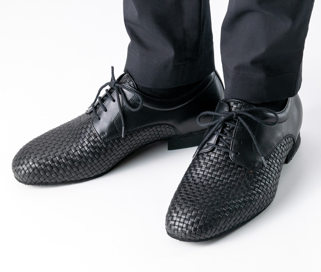 Brescia Men's Ballroom Dance Shoe Woven Leather Detail 