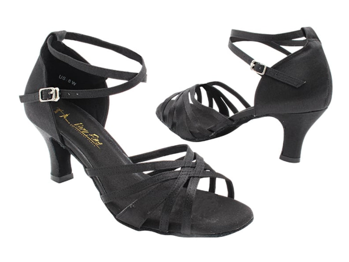 Very Fine Satin Latin Dance Shoe in Wide Width 2849 W In Stock