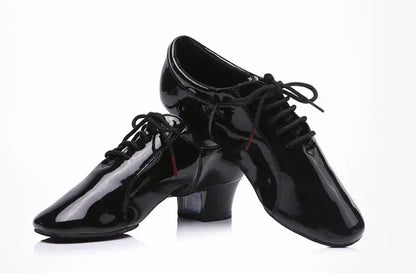 Men's BD Dance Latin Shoes in Black Patent or Leather BD 419_SALE
