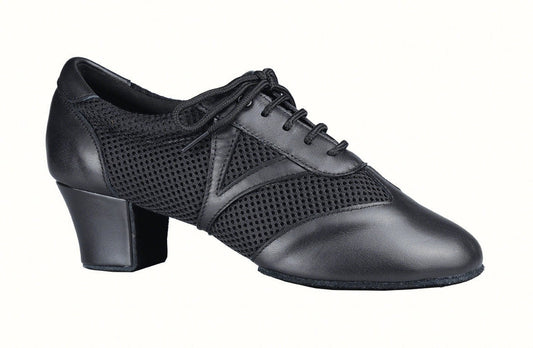 Dance America Black Leather and Mesh Women's Practice Shoe Savannah_SALE