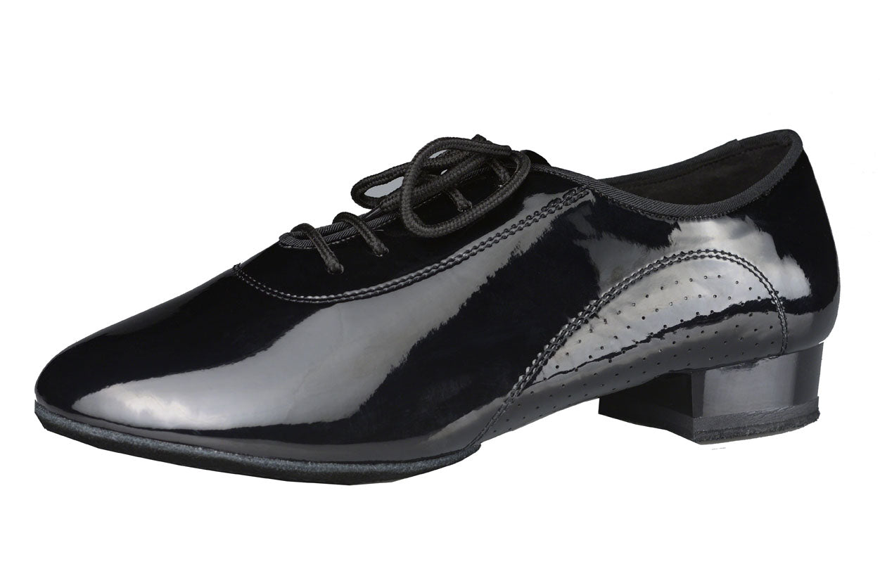 Dance America Denver Men's Ballroom Shoes in Black Patent with Split Sole
