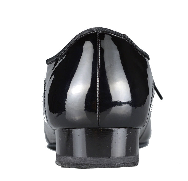 Dance America Denver Men's Ballroom Shoes in Black Patent with Split Sole