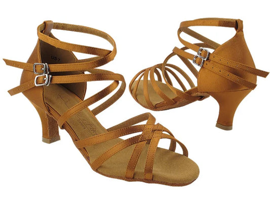 Very Fine Latin Dance Shoe with double ankle straps 5008_SALE In Stock