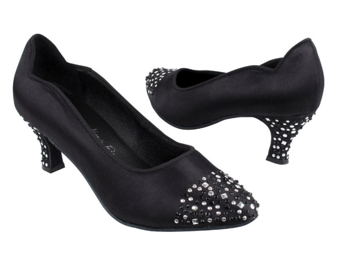 Very Fine Standard Ballroom Dance Shoes with Stone Accents 5501 In Stock