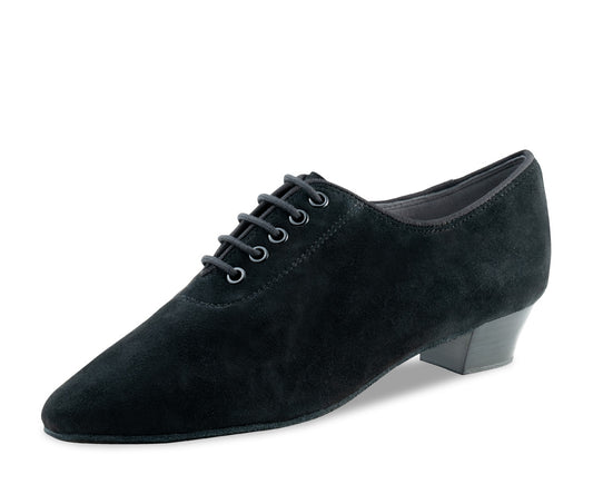 Werner Kern Babette Ladies Practice Shoes in Black Suede with Breathable and Moisture-Absorbent Leather Lining
