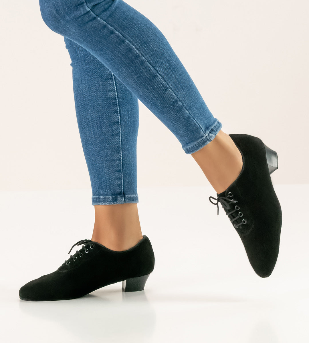 Babette Practice Shoes in Black Suede