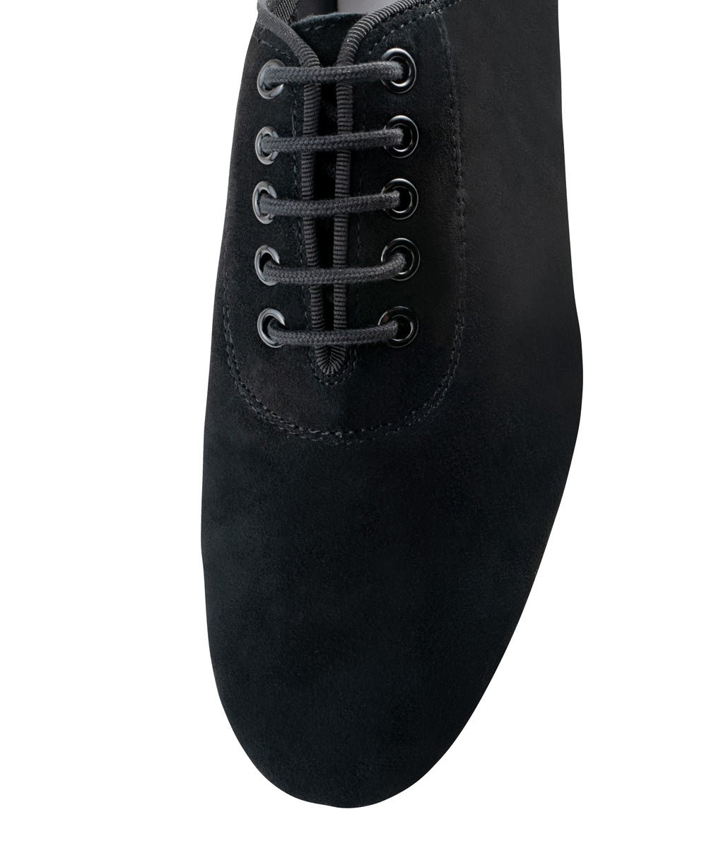 Babette Lace-Up Practice Shoes in Black Suede 