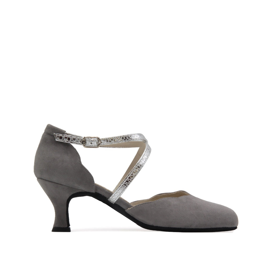 Paoul Enrosque Ladies Argentine Tango Dance Shoe with T-Bar and Scalloped Edges in Multiple Colors