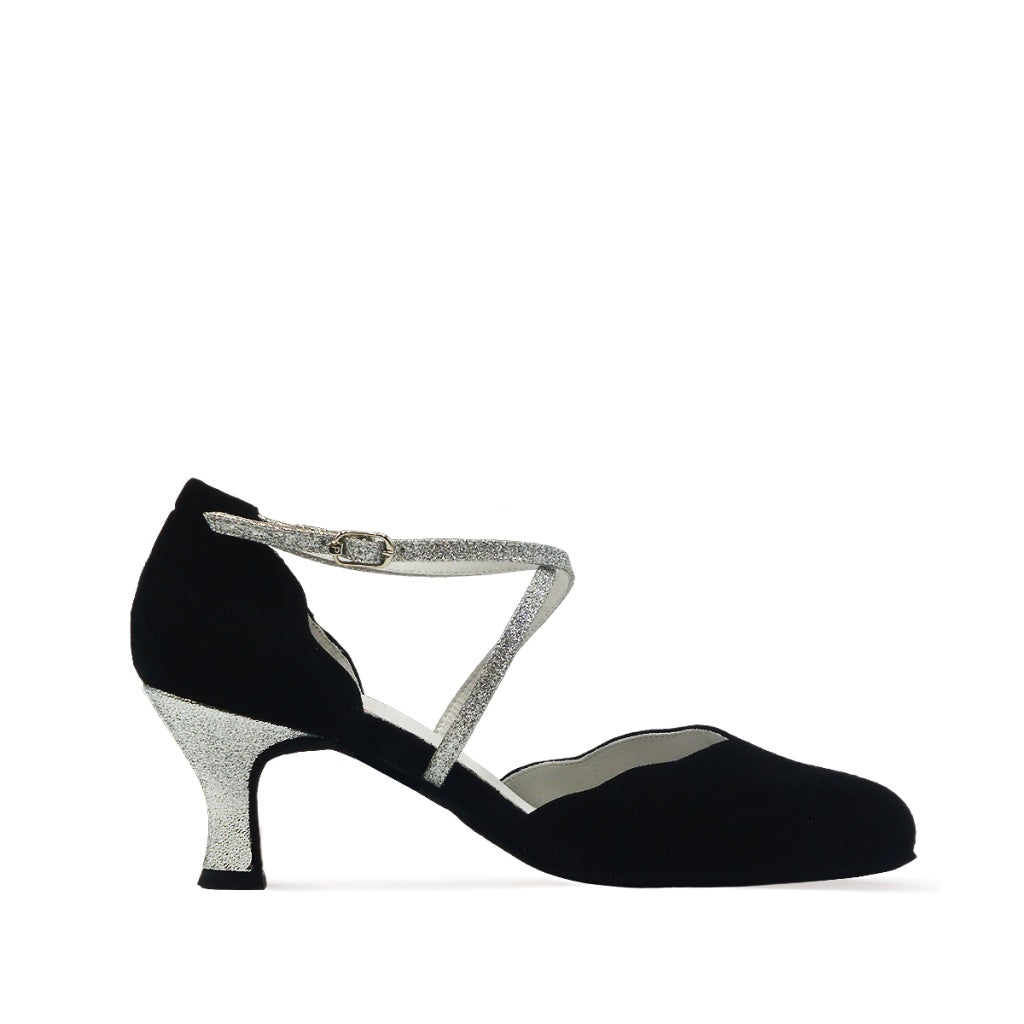 Paoul Enrosque Ladies Argentine Tango Dance Shoe with T-Bar and Scalloped Edges in Multiple Colors