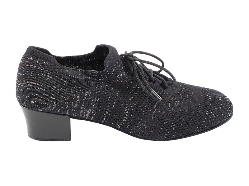 Very Fine Split Sole Black Knit Mesh Ladies Practice Dance Shoe 706