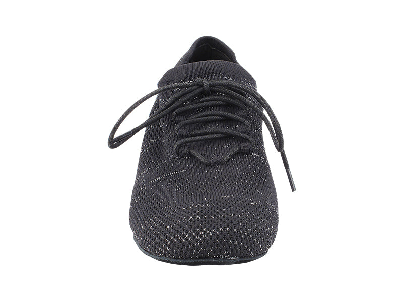 Very Fine Split Sole Black Knit Mesh Ladies Practice Dance Shoe 706