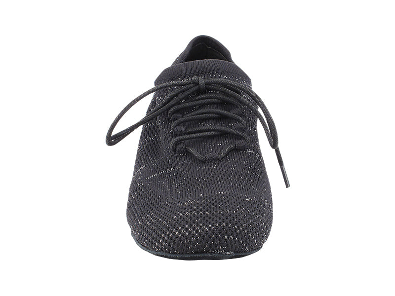 Very Fine 706LEDSS Split Sole Black Knit Mesh Ladies Practice Dance Shoe