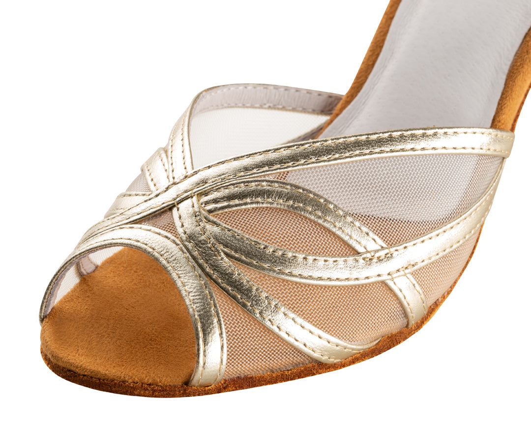 Werner Kern Adele Open Toe Nappa Leather Ladies Latin Dance Shoe Available in Gold and Silver