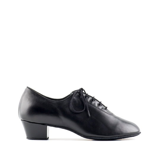 Men's black leather Latin dance shoe