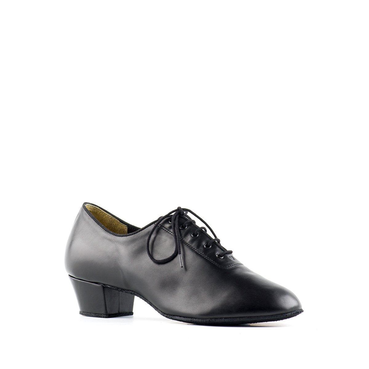 Women's black leather practice dance shoe