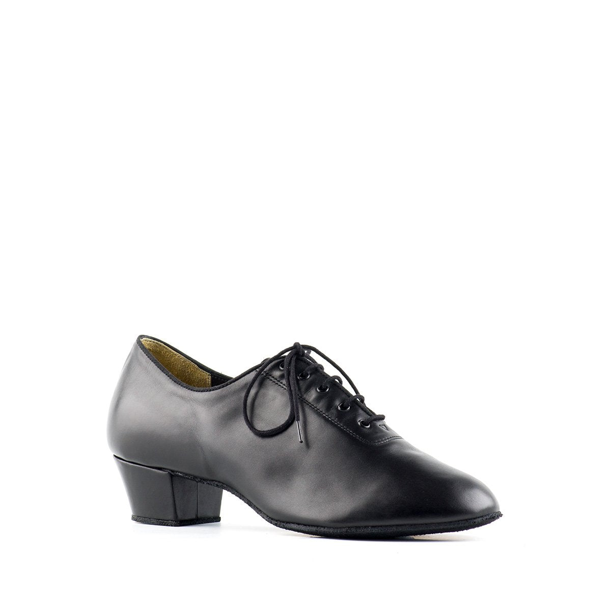 black leather Latin shoe for men