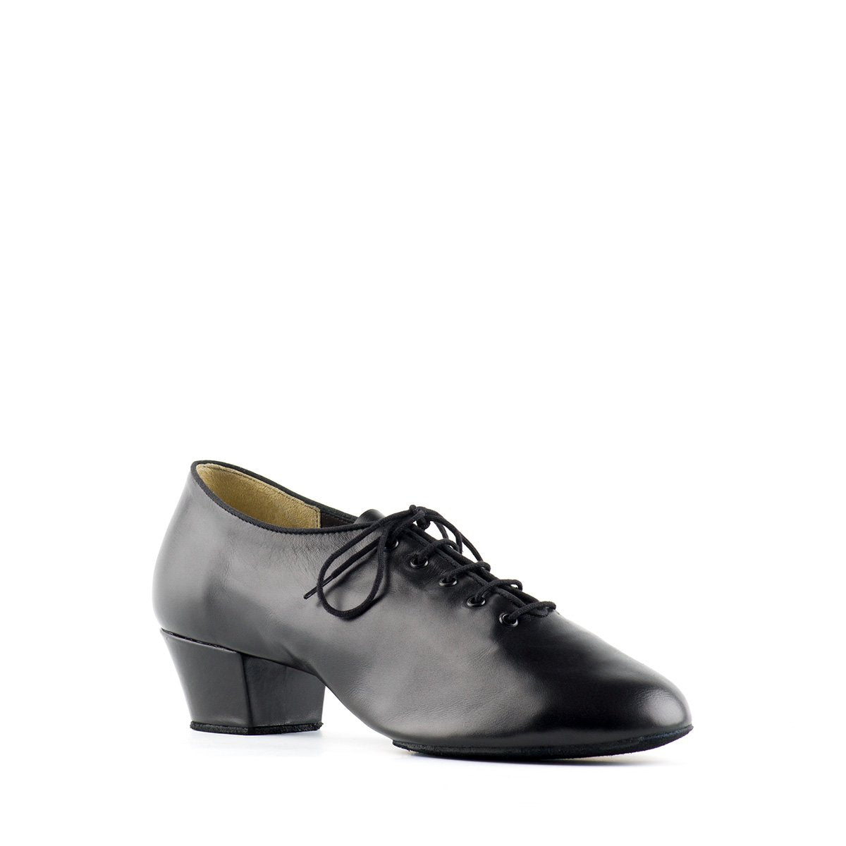 Men's black leather Latin dance shoe