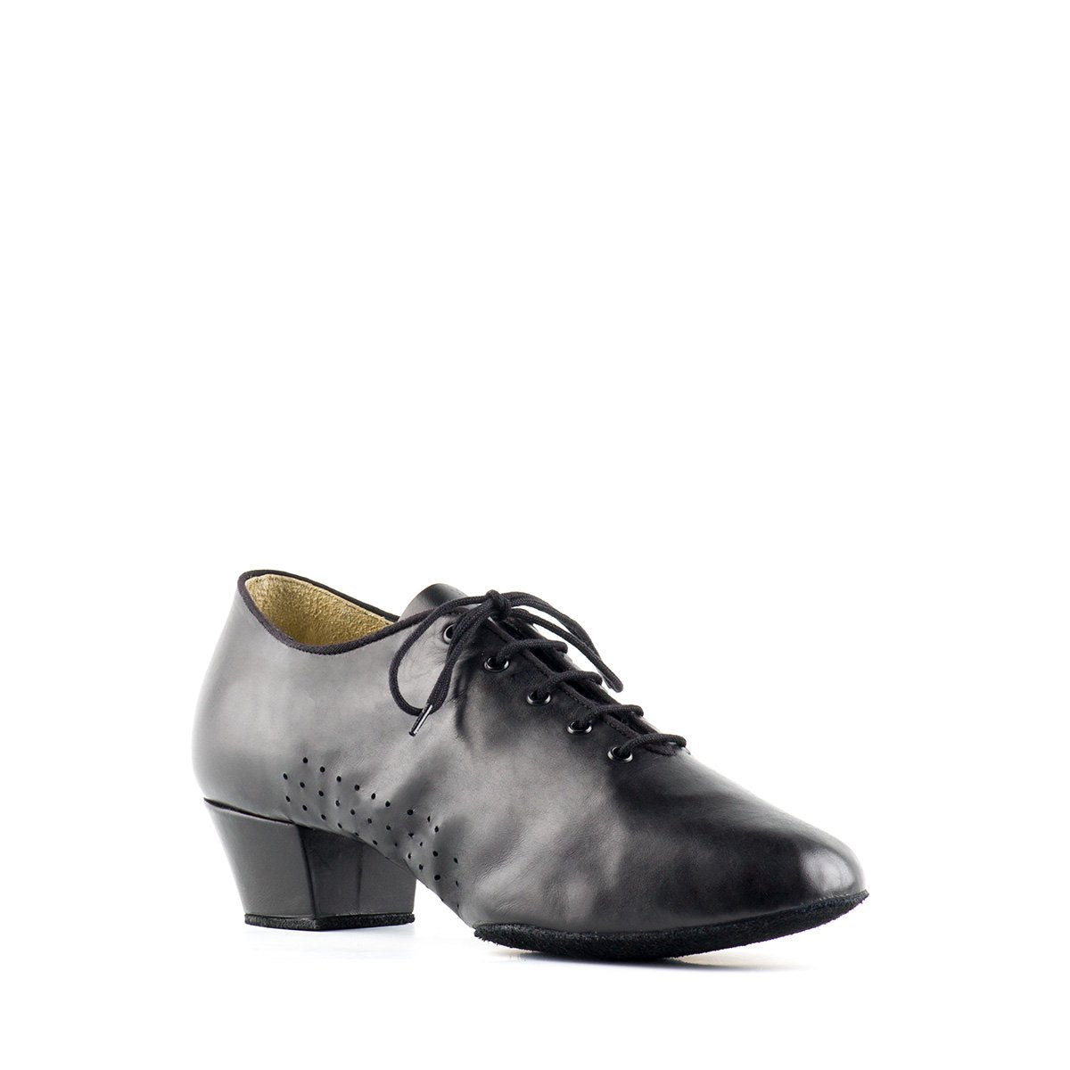 Black leather Latin shoe for men